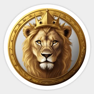 Regal Lion with Crown no.12 Sticker